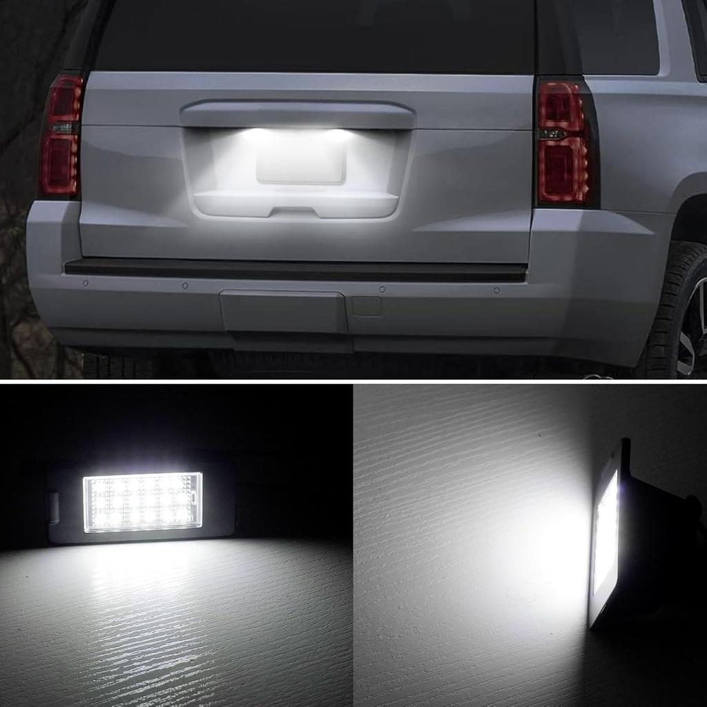 Bestview LED License Plate Lights Tag Lamp Assembly for 2015-2020 Chevy Tahoe Suburban Malibu/GMC Yukon XL/Cadillac Escalade ATS,Rear License Plate