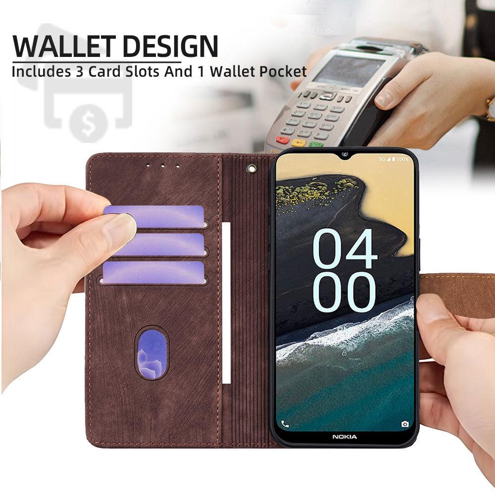 Кожаные чехлы-книжки для Nokia G42 C110 6.2 7.2 C02 G11 Plus C32 C31 G60 C21 Plus G21/G11 C10/C20 X10/X20 Кожаный чехол противоударный флип-чехол