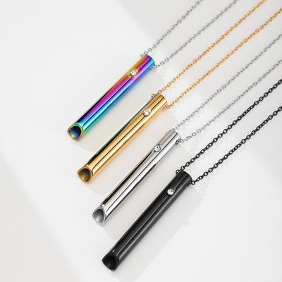 Дыхательное ожерелье Ожерелье для снятия тревоги Ожерелье с кулоном-свистком для снятия стресса Медитация