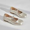 Модная AIYUQI 2025 новая женская обувь Мэри Джейн Нескользящие туфли на плоской подошве с квадратным носком женские Большой размер балетки для девочек