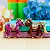 Keychain Pendant Double-Sided Rhinestone Chinese Zodiac Fortune-Attracting Horse Key Chain Metal Handbag Charm