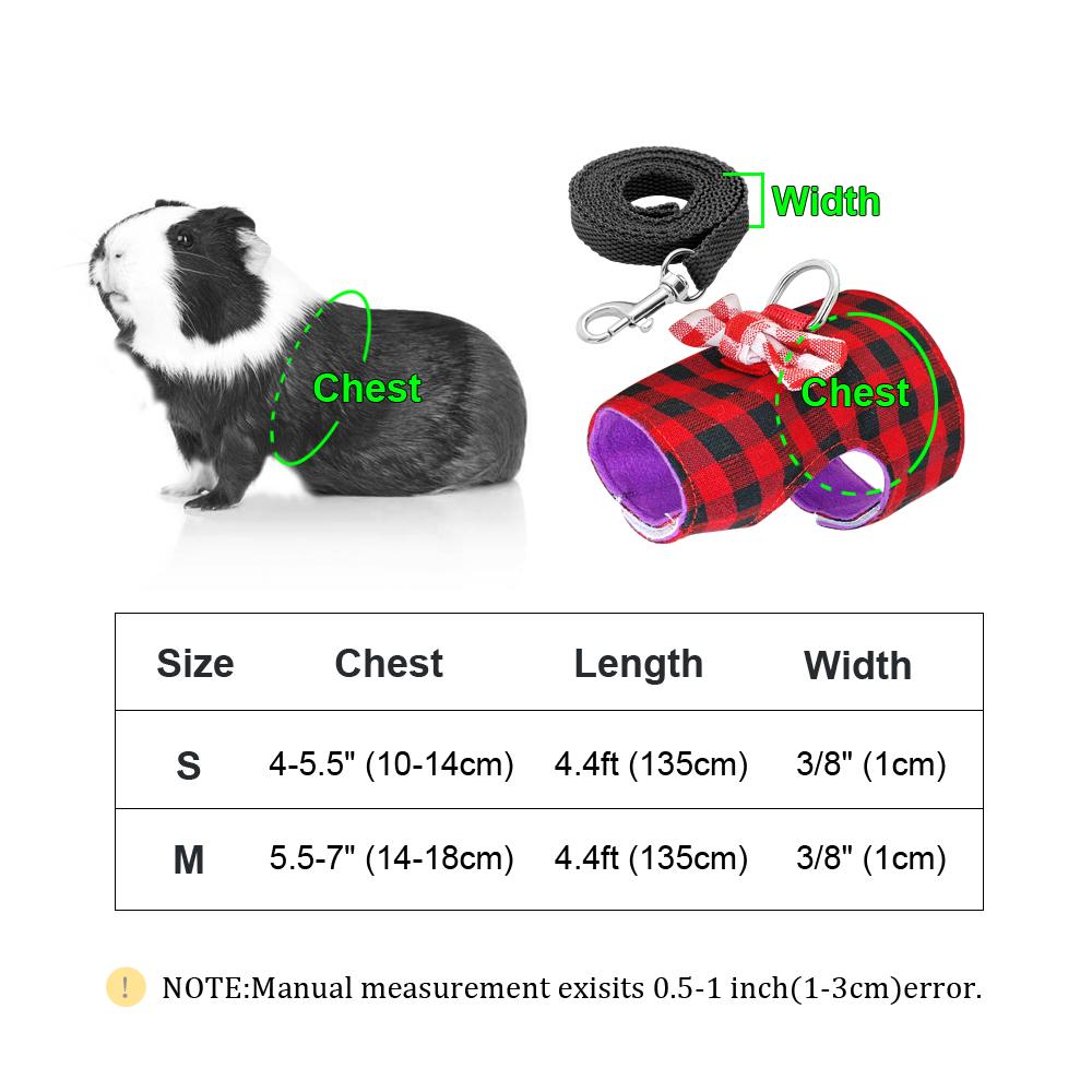Small Pet Harness and Leash Set Rabbit Harness Leash Kitten Hamster Accessories Harnesses for Ferret Guinea Pig Harnais Lapin