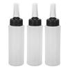 3pcs Hair Color Shampoo Applicator Bottle Refillable Hair Salon Squeeze Bottle with Cover