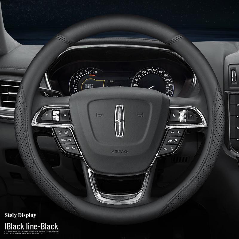 Lincoln Steering Wheel Cover for Corsair, Aviator, MKZ, Z, Continental, Navigator