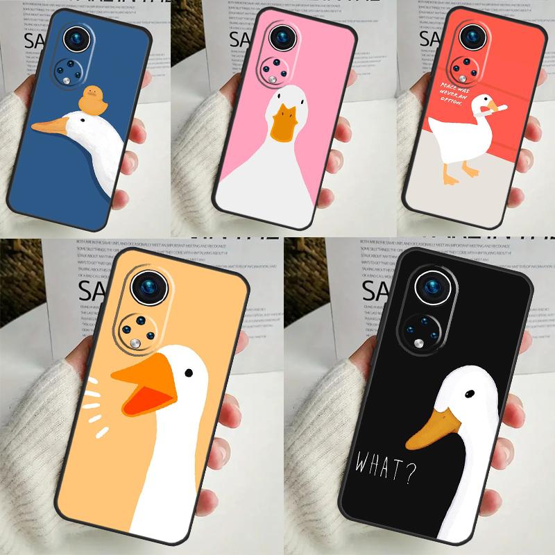 Чехол с изображением мультяшного гуся для Honor Magic 6 5 Lite Pro 50 70 90 Honor X8b X9b X6 X7 X8 X9 X6a X7a X9a X8a