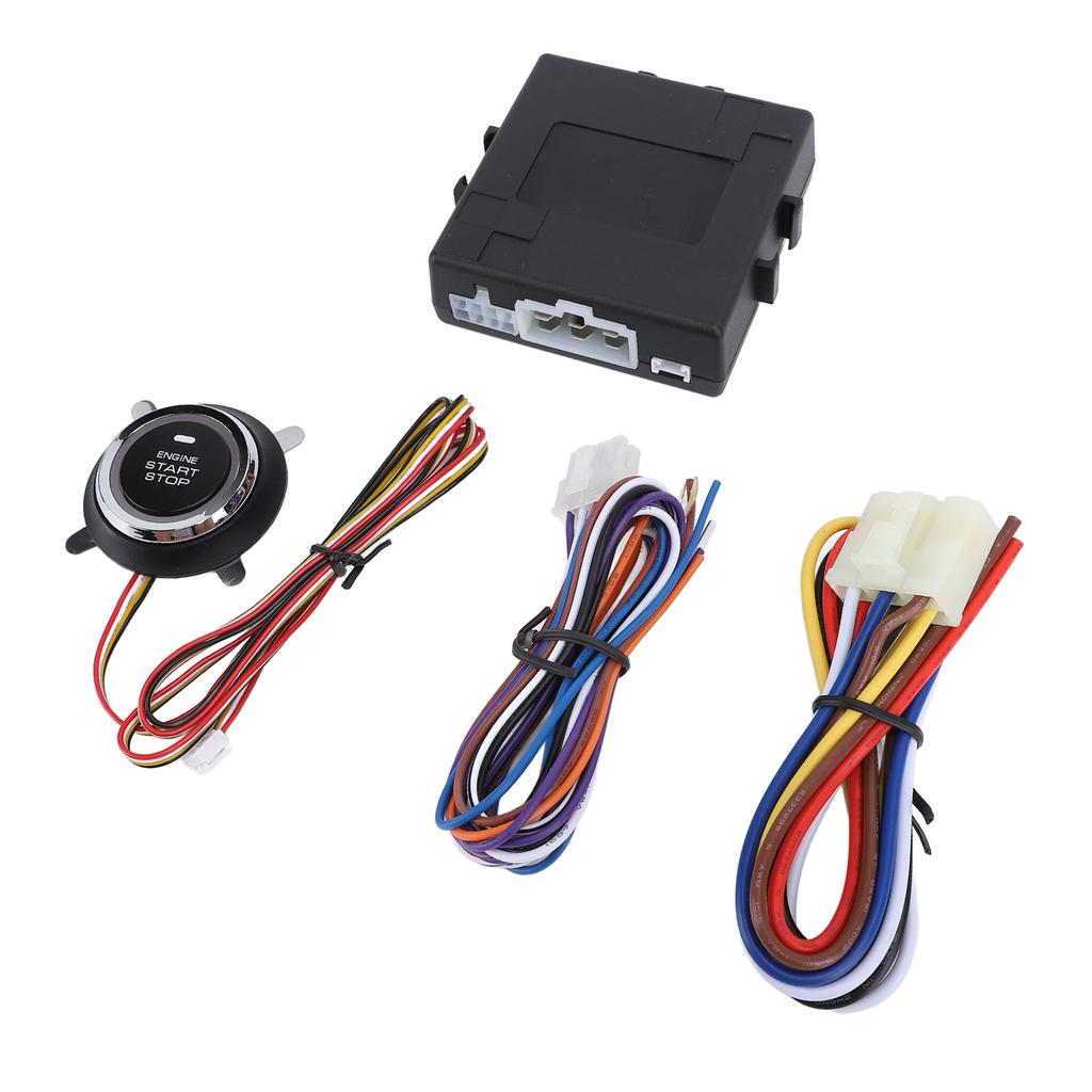 Push To Start Ignition Kit Car Alarm System Intelligent Push Button Remote Start Kit for 12V Fuel