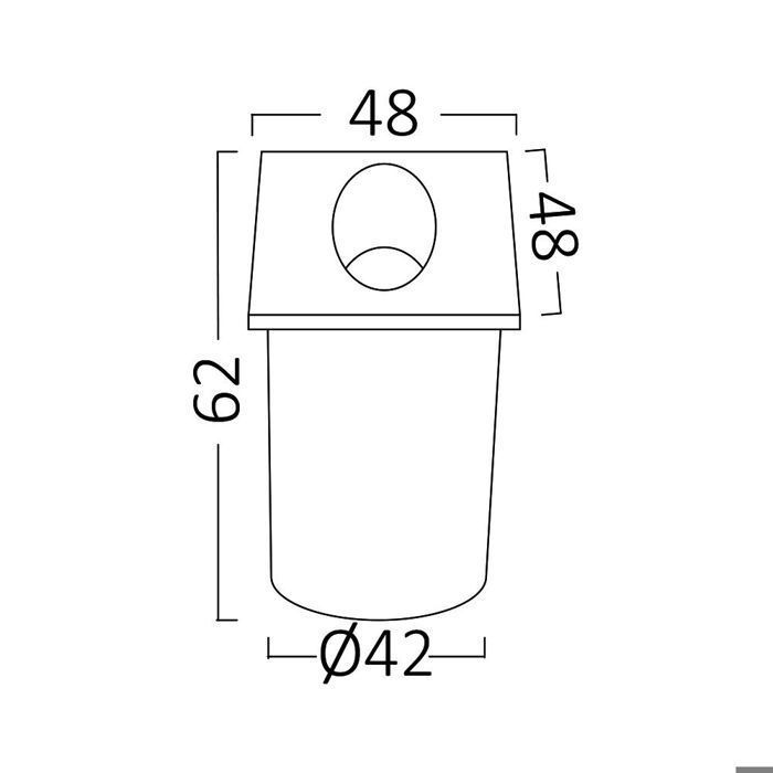 Mini spot LED mural BRAYTRON Vector-C - Blanc - 2W