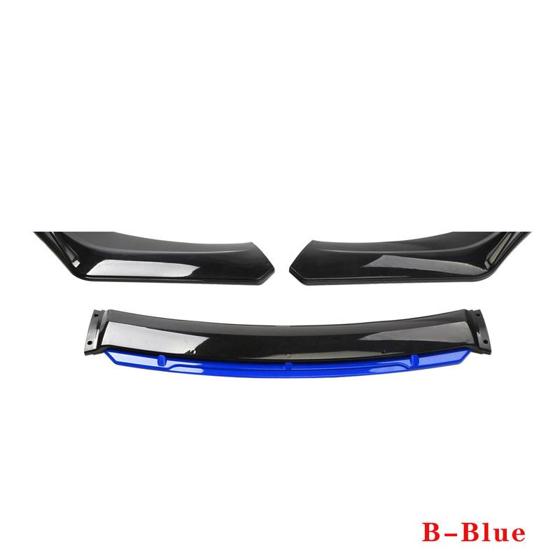 Universal Car Front Bumper Lip Body Kit Spoiler Splitter Diffuser Red Black Blue Canard Splitter ABS Plastic Auto Modification