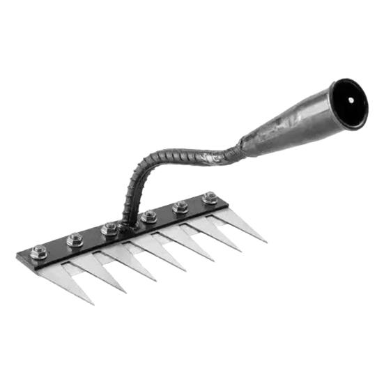 Стальные грабли для прополки, прочные садовые грабли с 5/6/7/8 зубьями, ручной инструмент для рыхления почвы и удаления сорняков