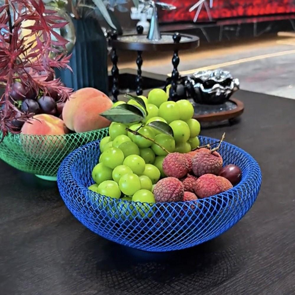 Ручная работа Двухъярусная корзина для фруктов Nordic Style Металлическая подставка для фруктов Сетчатая корзина для хранения Кухня