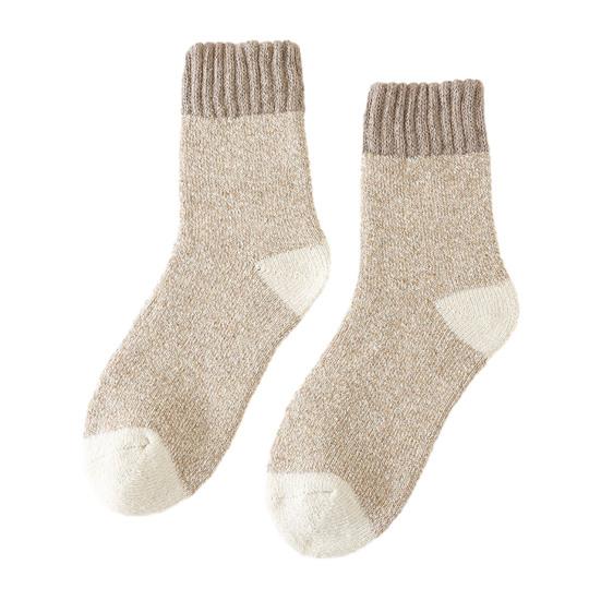 Мужские утолщенные шерстяные носки, цветные, зимние, рубчатые махровые носки, дышащие, теплые, повседневные носки средней длины для повседневных дел, тренировок, занятий спортом на открытом воздухе