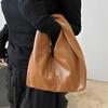 Solid Color Armpit Bag Fashion Tote Bag Durable Dumpling Bag  Travel