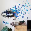 Creative Beautiful Girl Eyes Wall Sticker Flying Butterfly Wall Decals Girl Long Eyelashes Wall Stickers Bedroom Decoration