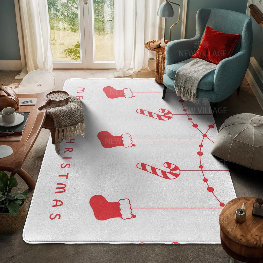 Ковер у входа в дом Домашний коврик у двери Гостиная Ванная Комната Ноги ванная комната Нескользящие коврики с водопоглощением для ванной Счастливого Рождества зима