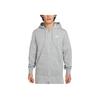 Nike Клубная толстовка на молнии с длинным рукавом реглан для мужчин, серая FN3885063