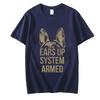 German Shepherd Ears Up System Armed T-Shirt Trend T-shirt Tee Tops Unisex Casual Summer T Shirts Fashion Men's Brand T-shirts#Color
