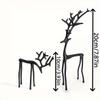 2PCS Black Reindeer Statue - Modern Christmas Decorations - Elegant Interior Festive Decorations