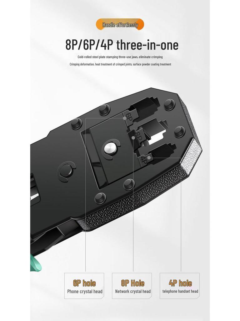 Набор обжимного инструмента для кабелей домашней сети: Клещи Cat5 и многофункциональный стриппер для проводов