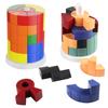 Детский DIY Сборный Переменный Квадрат, Цилиндрическая Башня Музыка 40 Карточек-Заданий Научное Образование Головоломка Конструктор