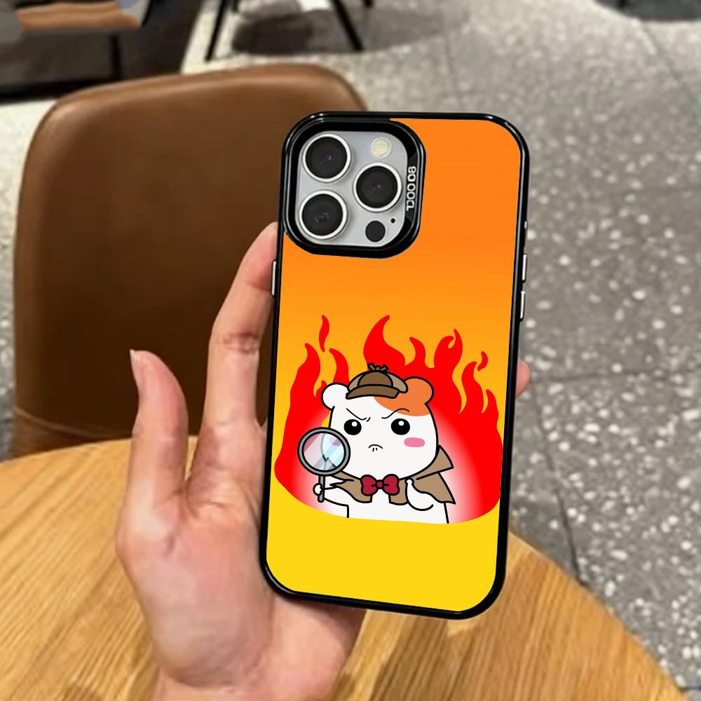 Милый Чехол для Телефона O-Oruchuban Ebichu Для iPhone 17, 16, 15, 14, 13, 12, 11 Plus, Pro Max Цветной Серебряный Позолоченный Внутренний Чехол
