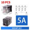 10 PCS Micro Mini Electromagnetic Switch AC 220V DC 24V HH52P HH62P 63P 64PCoil DPDT Intermediate Relay Miniature Control Relays