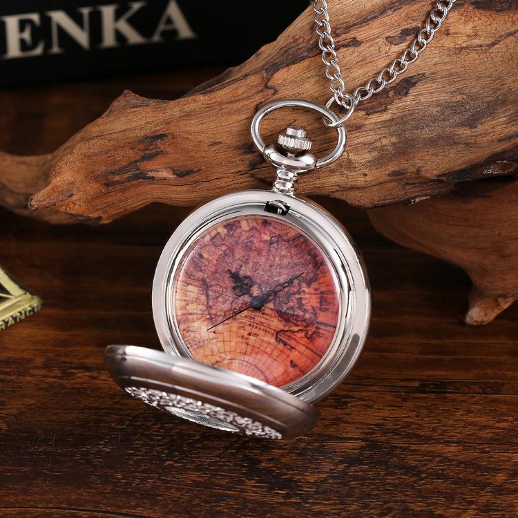 12 Types New Fashion Alloy Black Starry Sky Hollow Retro Pocket Watch Creative Gift Necklace Clock Chain Watches Birthday Gifts