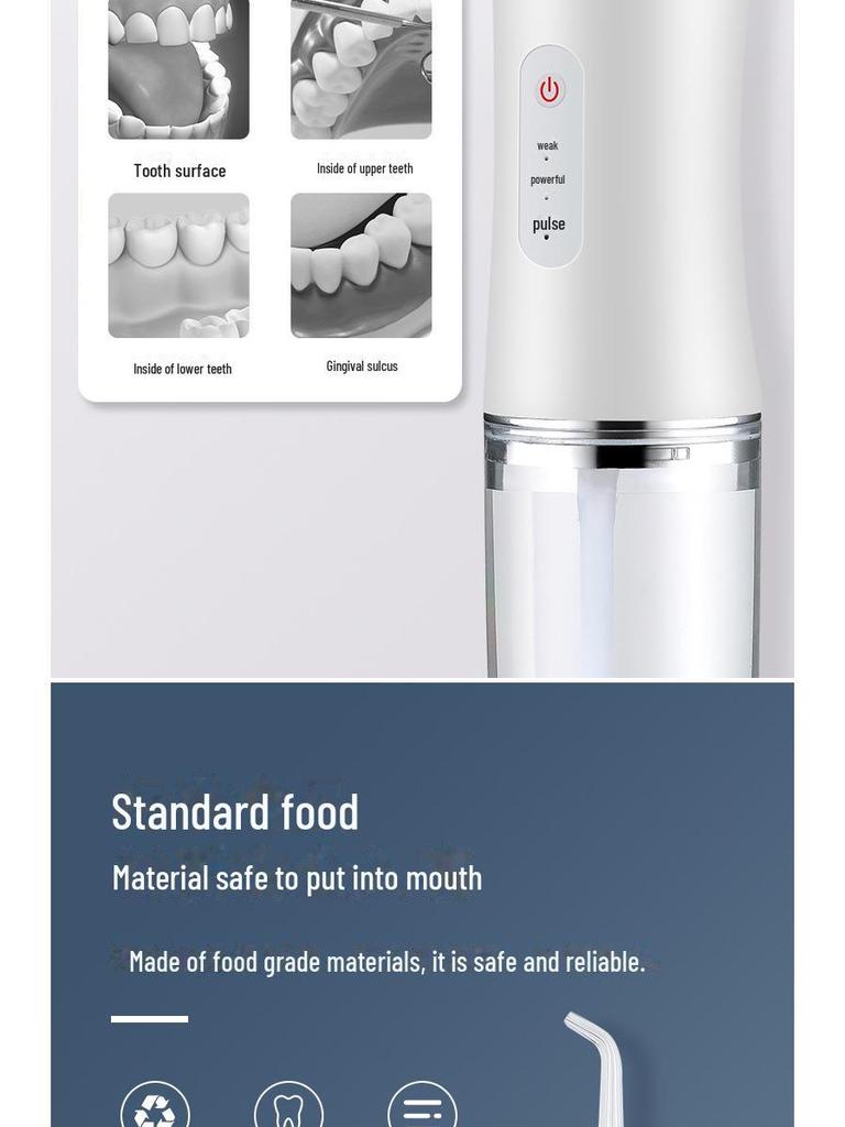 Портативный электрический ирригатор Cross-Border: Инструмент для чистки полости рта и зубов для дома и путешествий