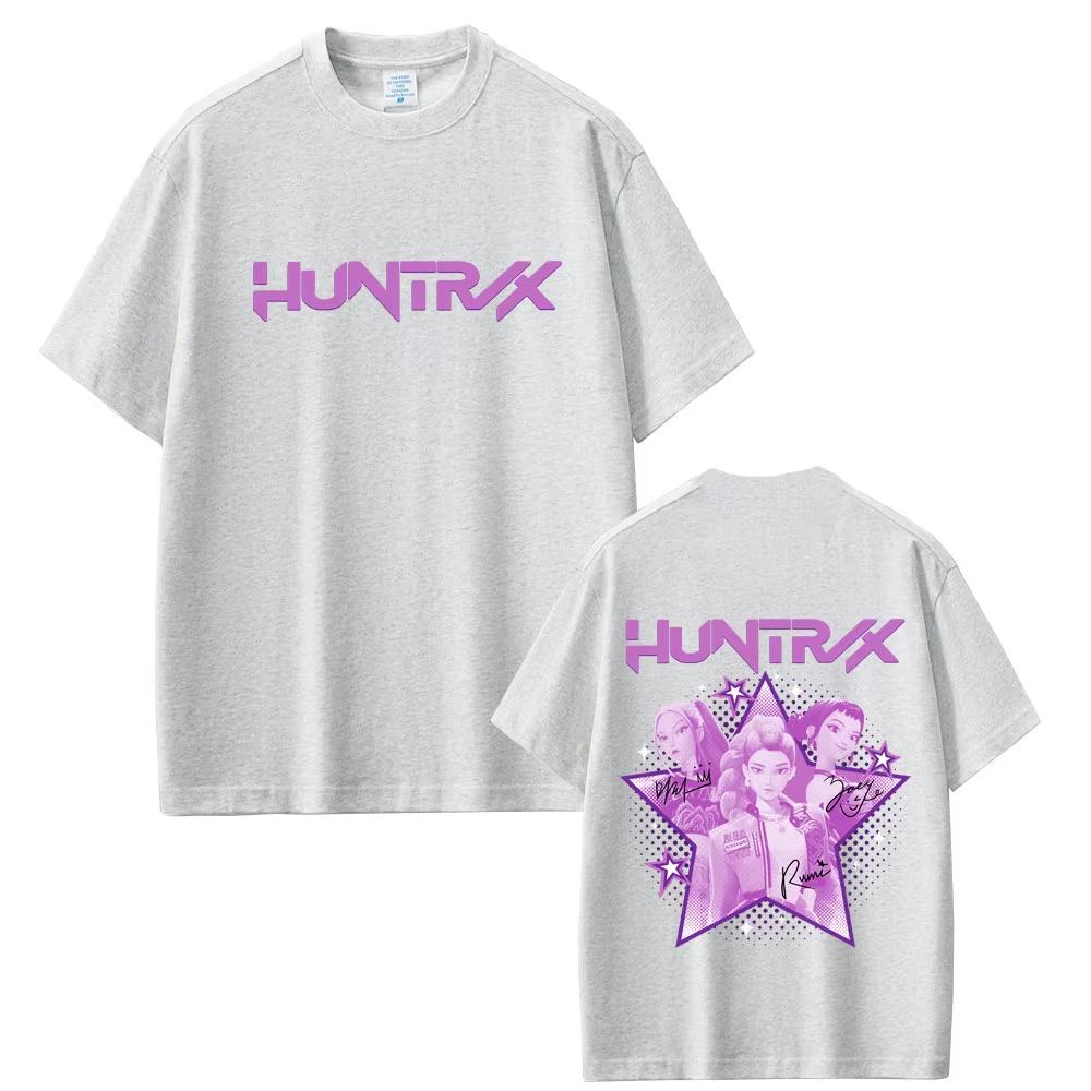K-pop Охотники на демонов Футболка Руми Мира Зои Графические футболки Мужская Женская Одежда Мягкий Хлопок Повседневные Футболки Оверсайз с Коротким Рукавом