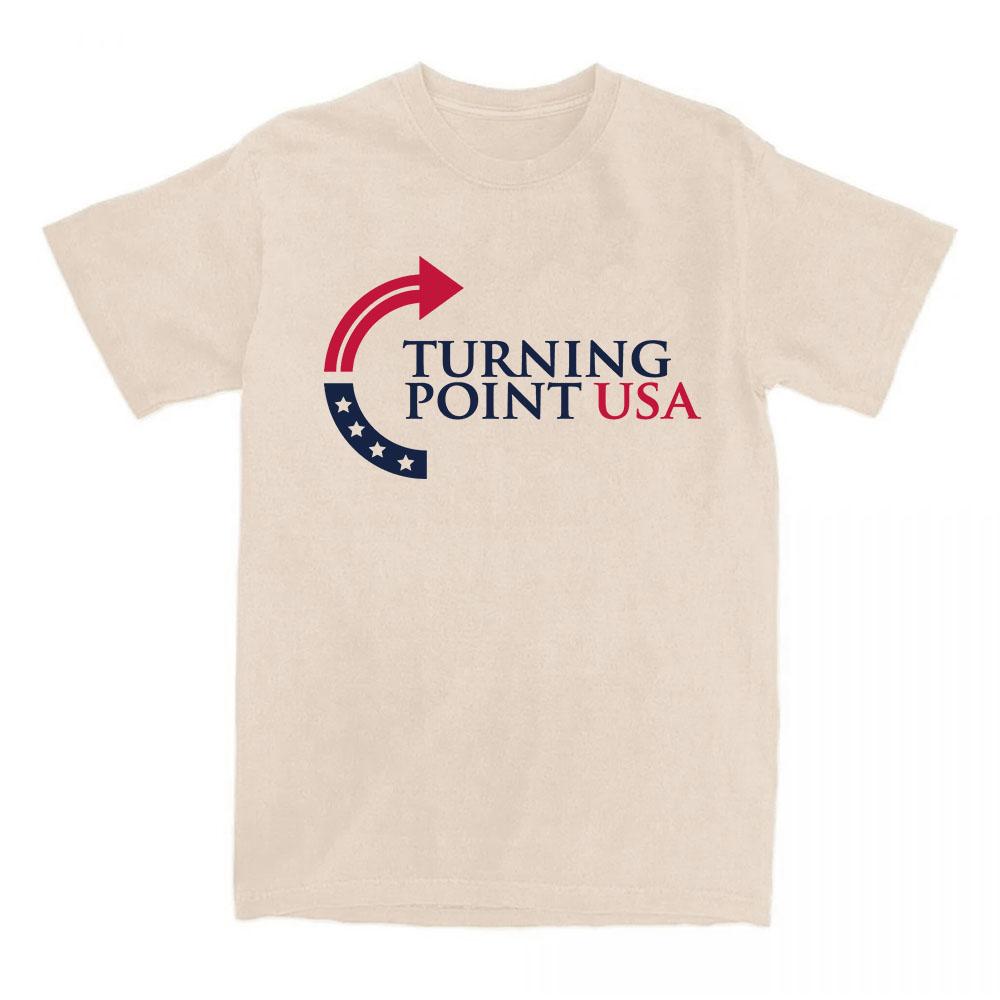 Turning Point Usa Футболка Американский Чарли Кирк Модная Футболка Хлопок Короткий Рукав Повседневная Унисекс Уличная Одежда Мужские/Женские Футболки Принт