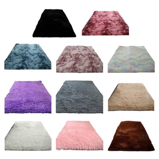 Fluffy Floor Mat Plush Area Rug with Non-slip Backing Shaggy Fuzzy Bedroom Carpet Bedside Rug for Nursery Playroom Living Room Dorm