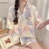 Summer Pajamas Sweet Women's Ins High-end and Minimalist Girl Dormitory Home Clothing Set  Can Be Worn Externally