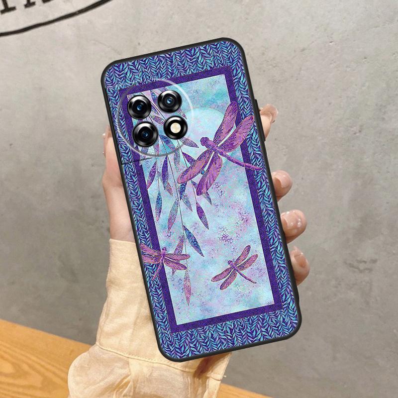Dragonfly Pattern Case For OnePlus 8 9 10 Pro 15 15R 13 R 12 11 13T 10T 8T Nord CE 5 2 3 4 Lite N20 N30 Cover