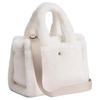 Coach Cargo 20 Вышитый Каллиграфический Логотип Шерстяная Кожаная Сумка-Тоут Сумка для Покупок Сумка через Плечо Наплечная Сумка Маленькая Женская Сумка-Тоут Белая CZ101-B4HA