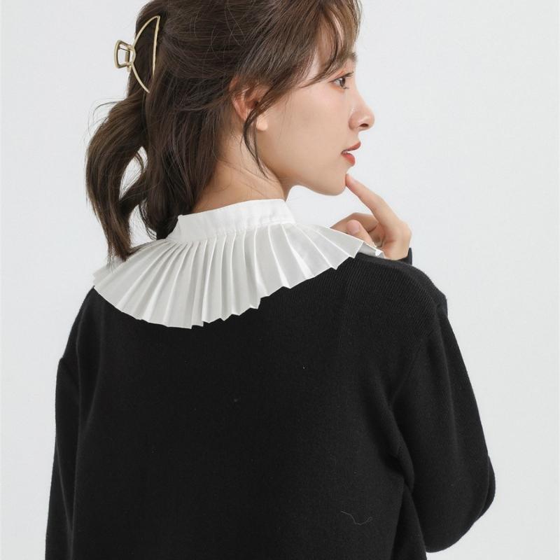Women Cute Neck Detachable Lapel Collar Shirt Dress Shawl Decorative Fake Collar Sweet Scarf Wrap Lady False Collar