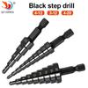 Шестигранный хвостовик, нитрид, черный, с прямой канавкой, ступенчатое сверло 3-12, 4-12, 4-20, набор инструментов для открывания отверстий для сверла в виде пагоды из высокоскоростной стали