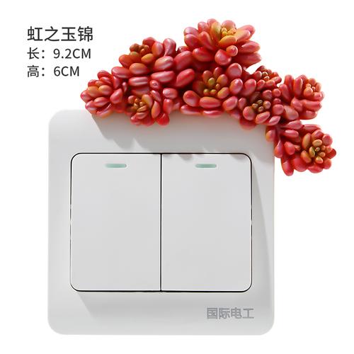 3d Creative Resin Switch Stickers Decorative Wall Stickers Light Luxury Living Room Bedroom Socket Wall Protective Cover Flowers