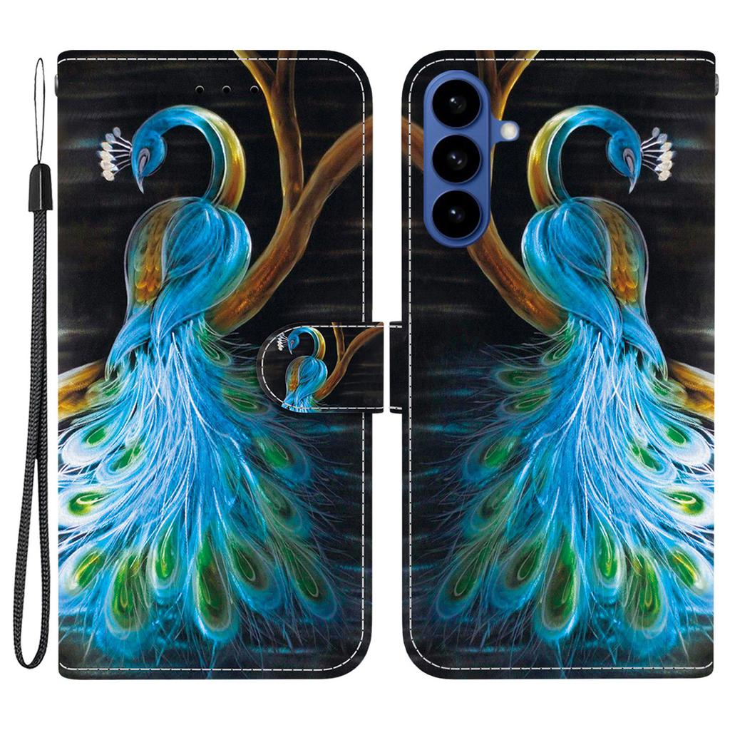 For Samsung Galaxy S26+ Case Pattern Printing Leather Flip Wallet Phone Cover with Lanyard