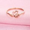 Позолоченное кольцо-лебедь Rose Gold, кольцо с фиолетовым золотом, живой дизайн, ювелирное изделие