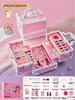 Doll-Inclusive Children's Makeup Set: Princess Cosmetics Box with Nail Polish