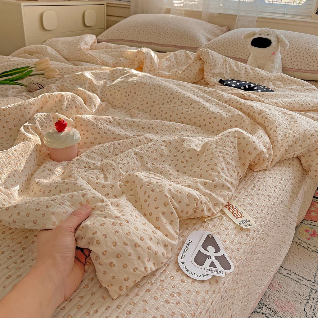 Class A Double-Layer Yarn Xia Liang Quilt Bed Cover, Small Floral Machine Washable Single Pure Cotton Cotton Air Conditioner Quilt