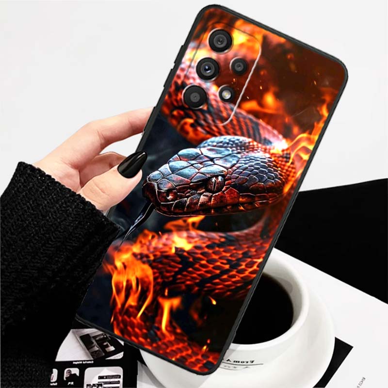 Чехол для телефона с дизайном Аниме Биология для Samsung A73 A72 A71 A55 A54 A53 A52 A51 A13 A22 A16 A15 A12 A14 A26 A07 5G Черный