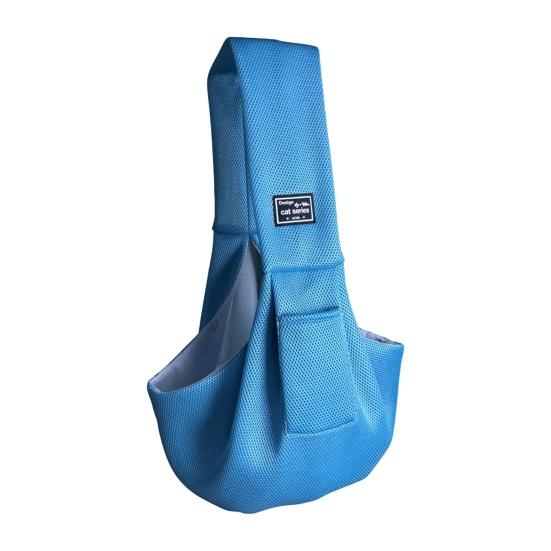 Pet Carrier Sling Breathable Crossbody Bag Puppy Carrier Purse Hand-Free Dog Sling Carrier with Storage Pockets for Small Dogs Cats