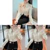 Off Shoulder Satin Shirt For Women With 3d Pattern And Polo Collar For Spring Season