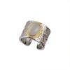 2025 Trend Retro Cameo Tanggrass Totem White Chalcedony Ring Women Fashion Light Luxury Men And Women Open Index Finger Ring