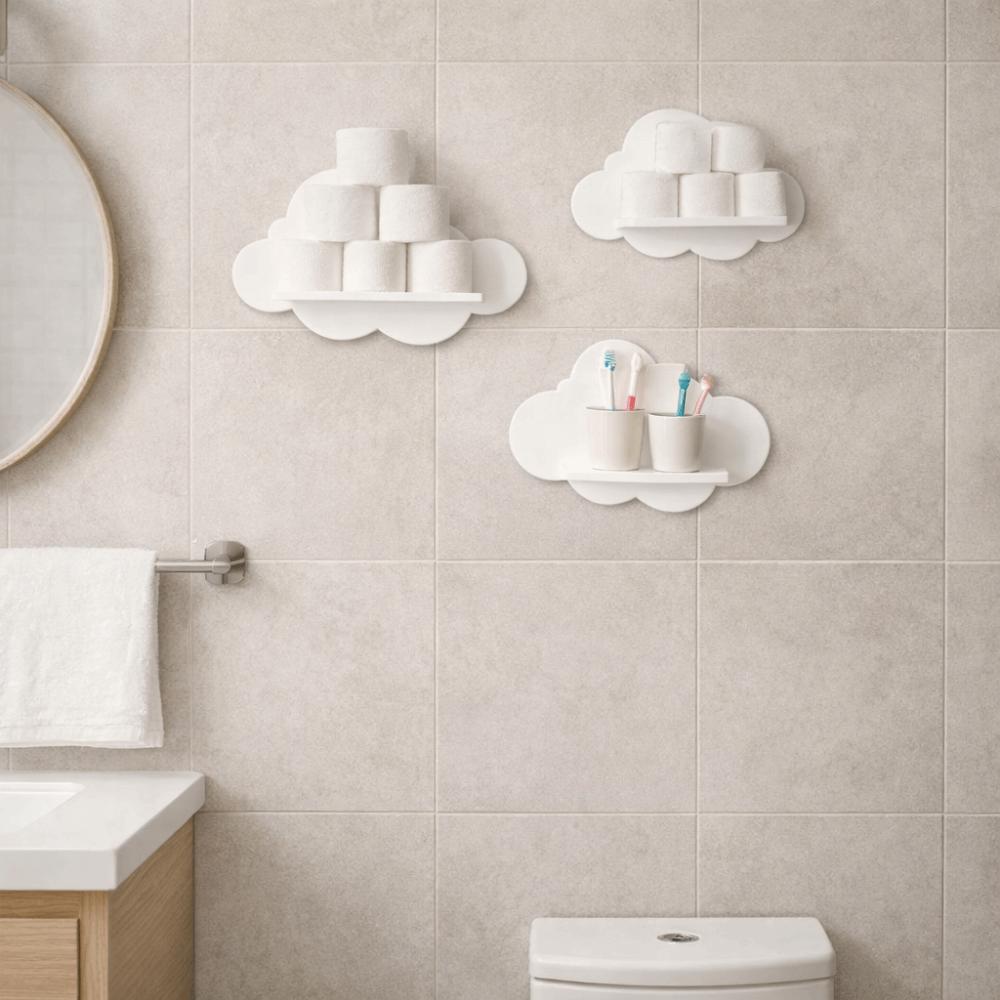 Durable Floating Shelf Minimalist Cloud Shape Shelf Home Decorative Wall Storage Rack  Bedroom
