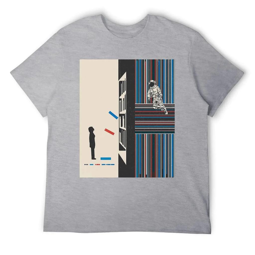 Motion Tees Горячая Распродажа Гик Отдых Размер США Межзвездный Купер Научная Фантастика Фильм Выносливость Оставайся 14 Футболка с Круглым Вырезом харадзюку