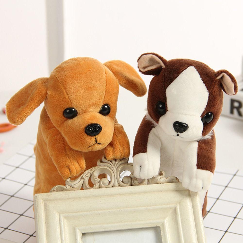 Cute Dogs Pencil Bag Soft Plush Stationery Storage Bag Creative Puppy Pencil Pouch  Girl Boy