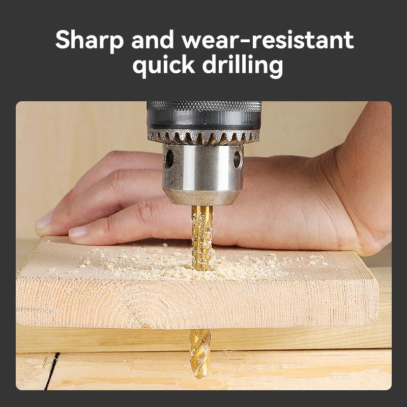 HSS Step Drill Bit Set 4-12/20/32mm Metal Twist Drilling