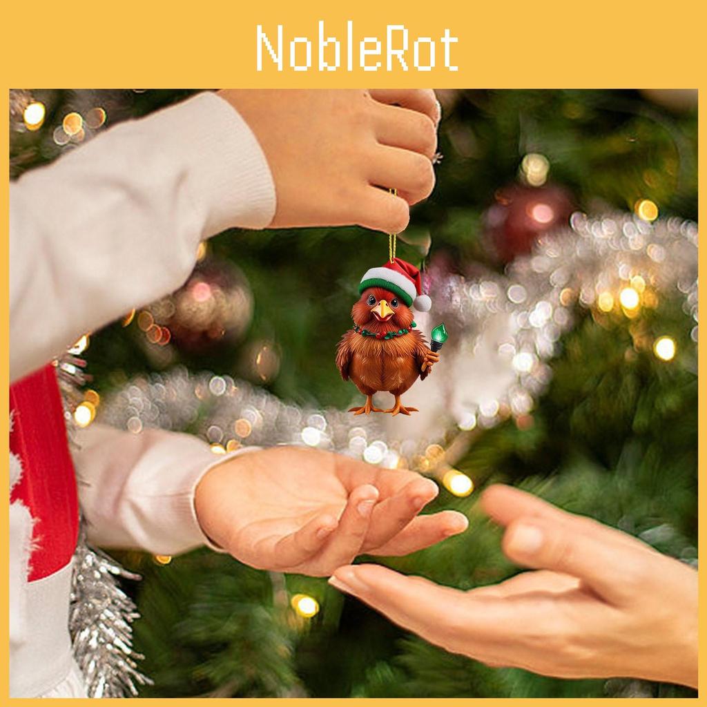 Advent Christmas Chicken Countdown Blind Box Mini Acrylic Pendant Decorative