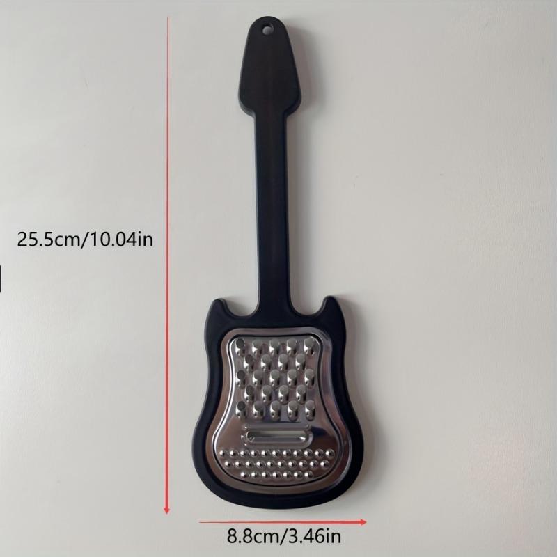 1PC 3-in-1 Stainless Steel Guitar Shaped Cheese Grater with Plastic Handle, Multifunctional Food Shredder